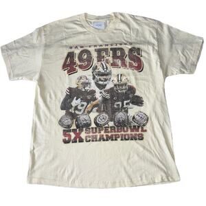 San Francisco 49ers Game Changer T Shirt Mens XL Ivory Cotton